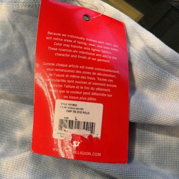 BNWT TRUE RELIGION TIE DYE POLO - Picture 9 of 10
